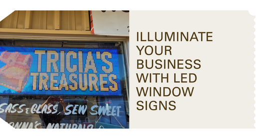 Programmable LED Window Sign for businesses 