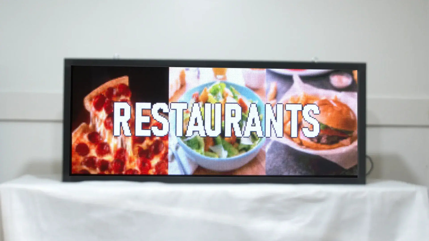 20" x 52" Programmable LED Window Sign