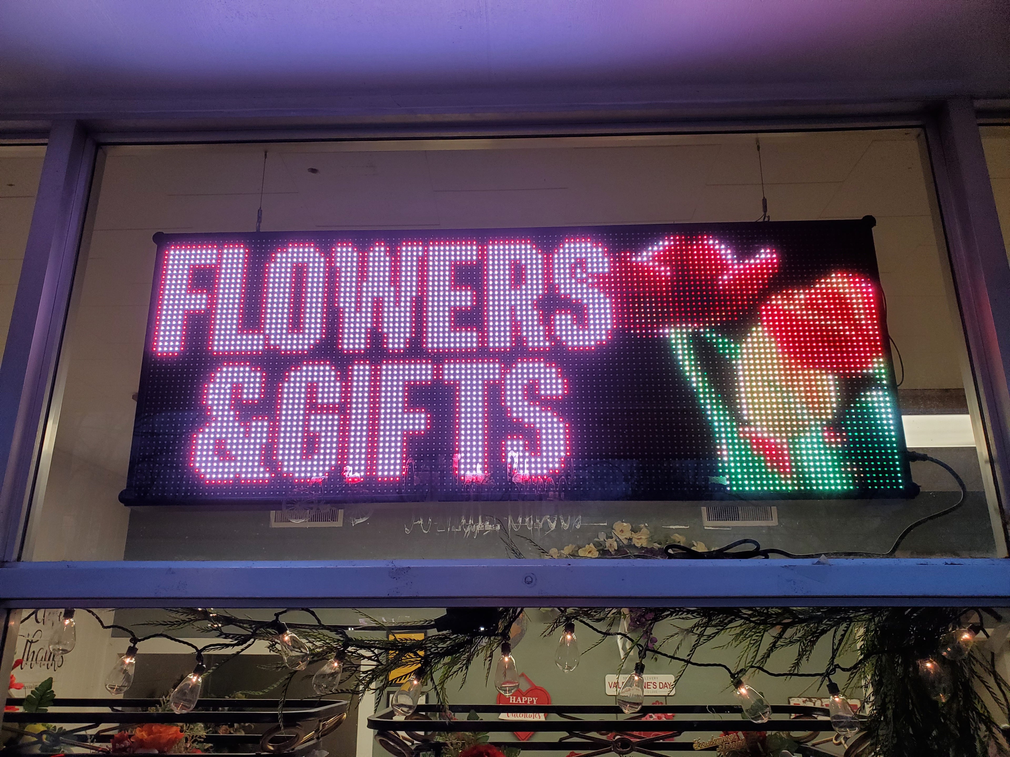 Window Sign Full Color Programable LED Sign From Best LED Signs LED Craft High Qaulity HD  Flower Shop LED Sign NEON Sign TV Display Sign